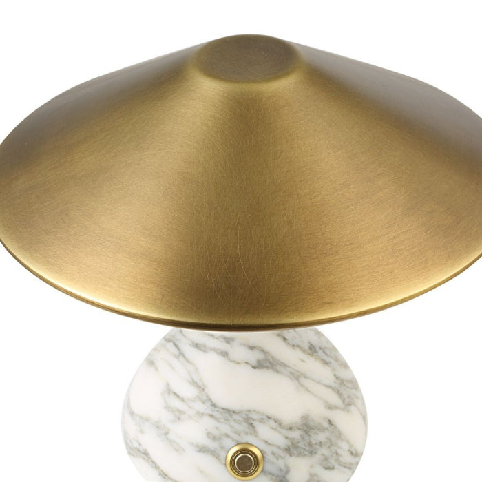 Uttermost Kiss Rechargeable Mini Lamp in Arabescato Marble