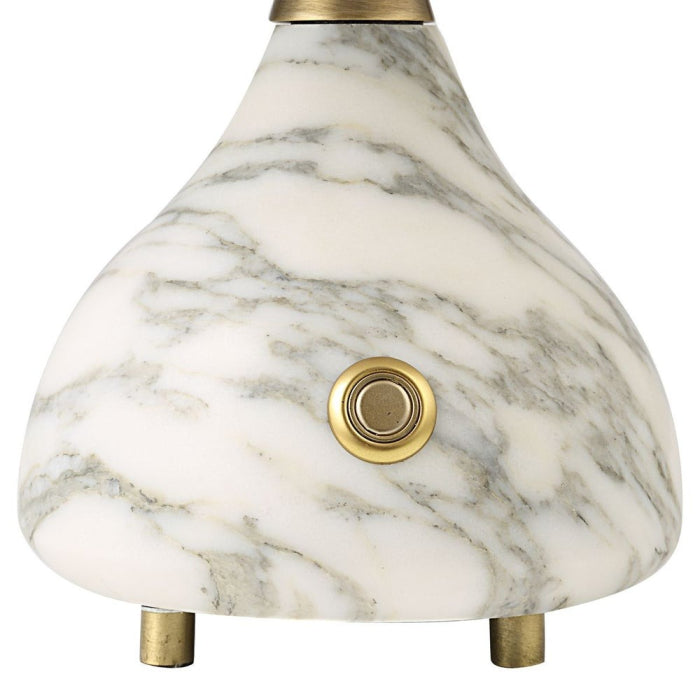 Uttermost Kiss Rechargeable Mini Lamp in Arabescato Marble