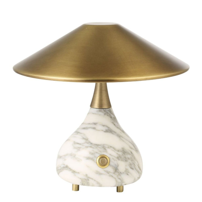 Uttermost Kiss Rechargeable Mini Lamp in Arabescato Marble