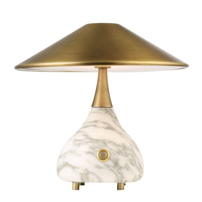 Uttermost Kiss Rechargeable Mini Lamp in Arabescato Marble