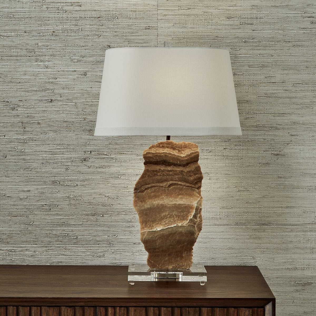 Uttermost Slice Table Lamp - Latte Onyx