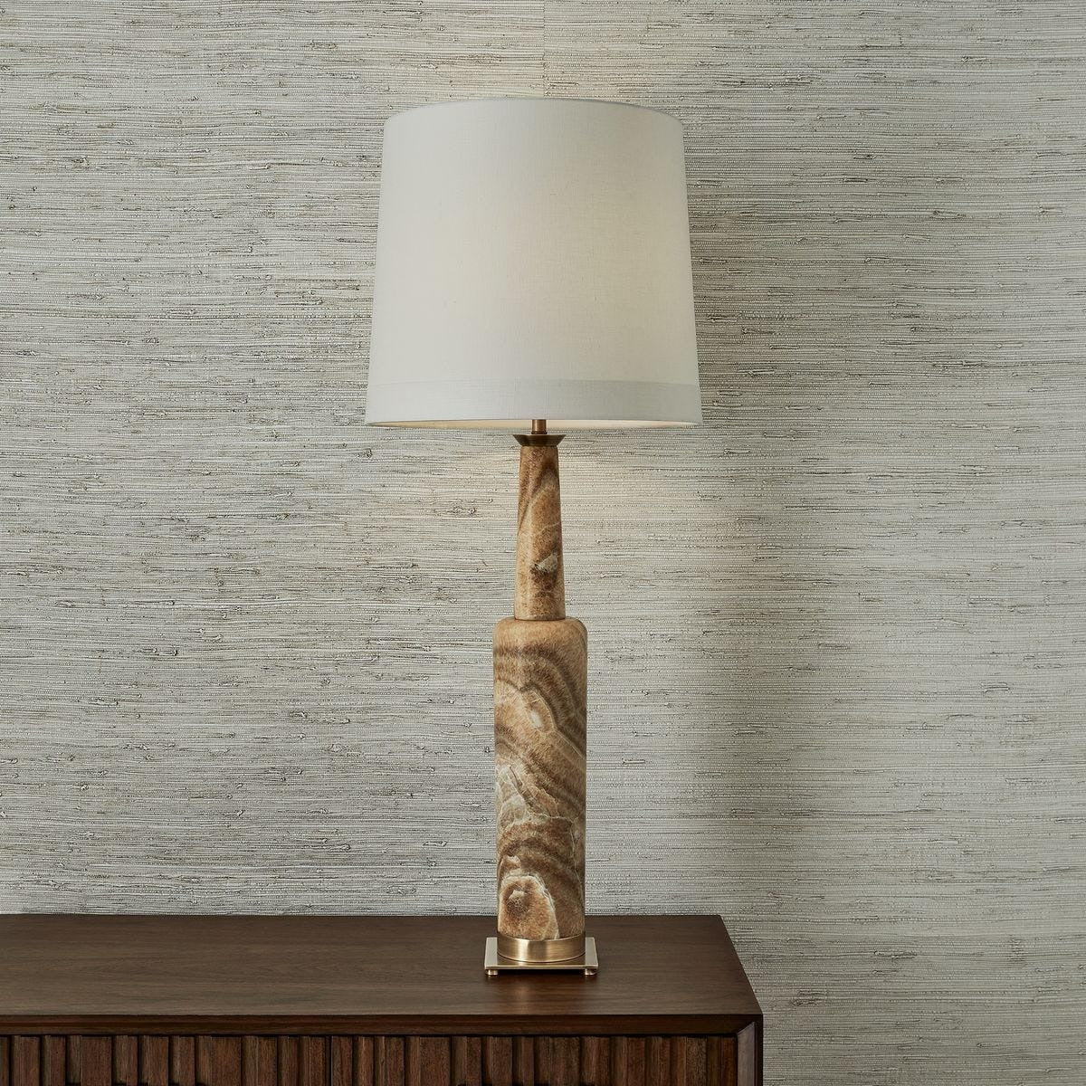 Uttermost Statuesque Table Lamp - Latte Onyx