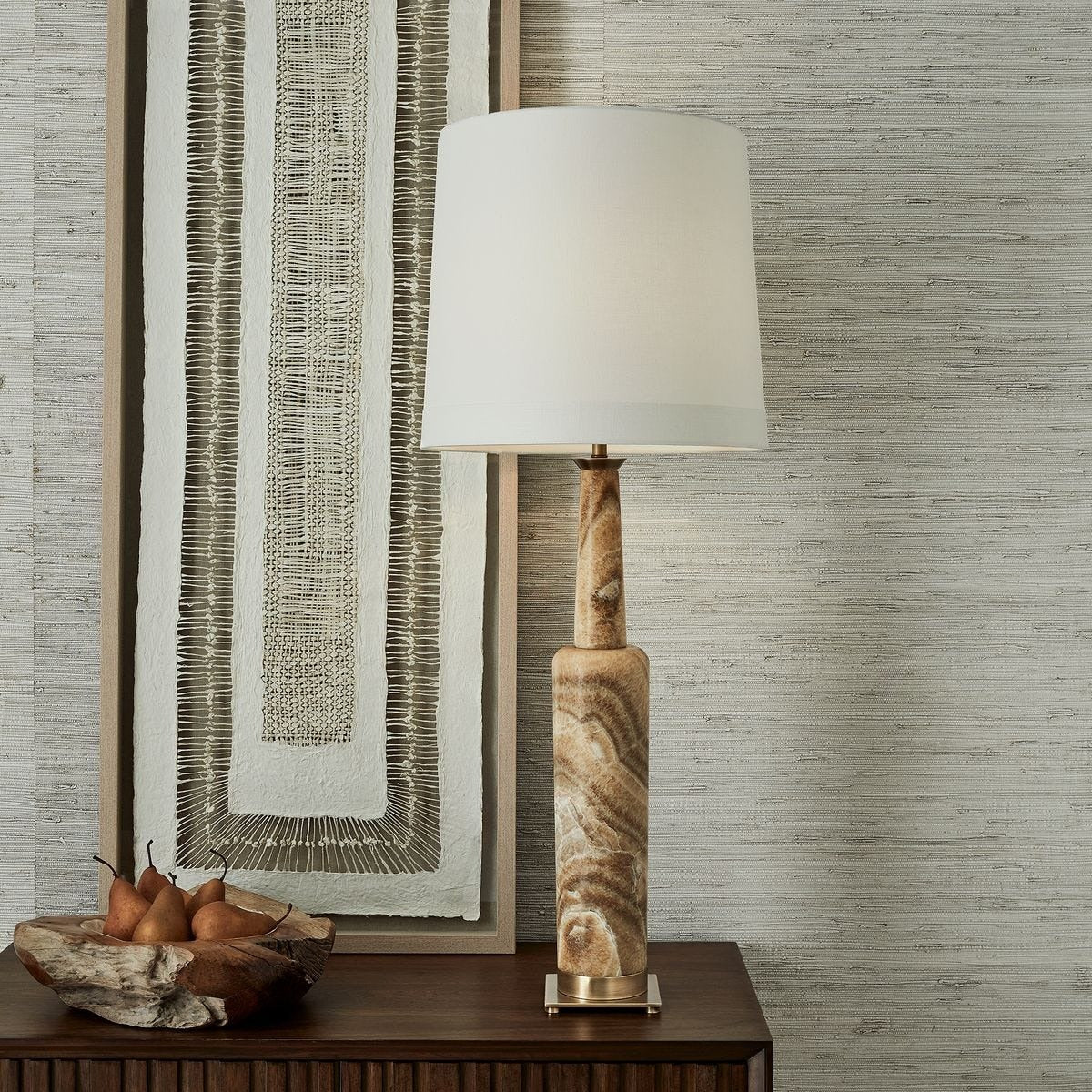 Uttermost Statuesque Table Lamp - Latte Onyx