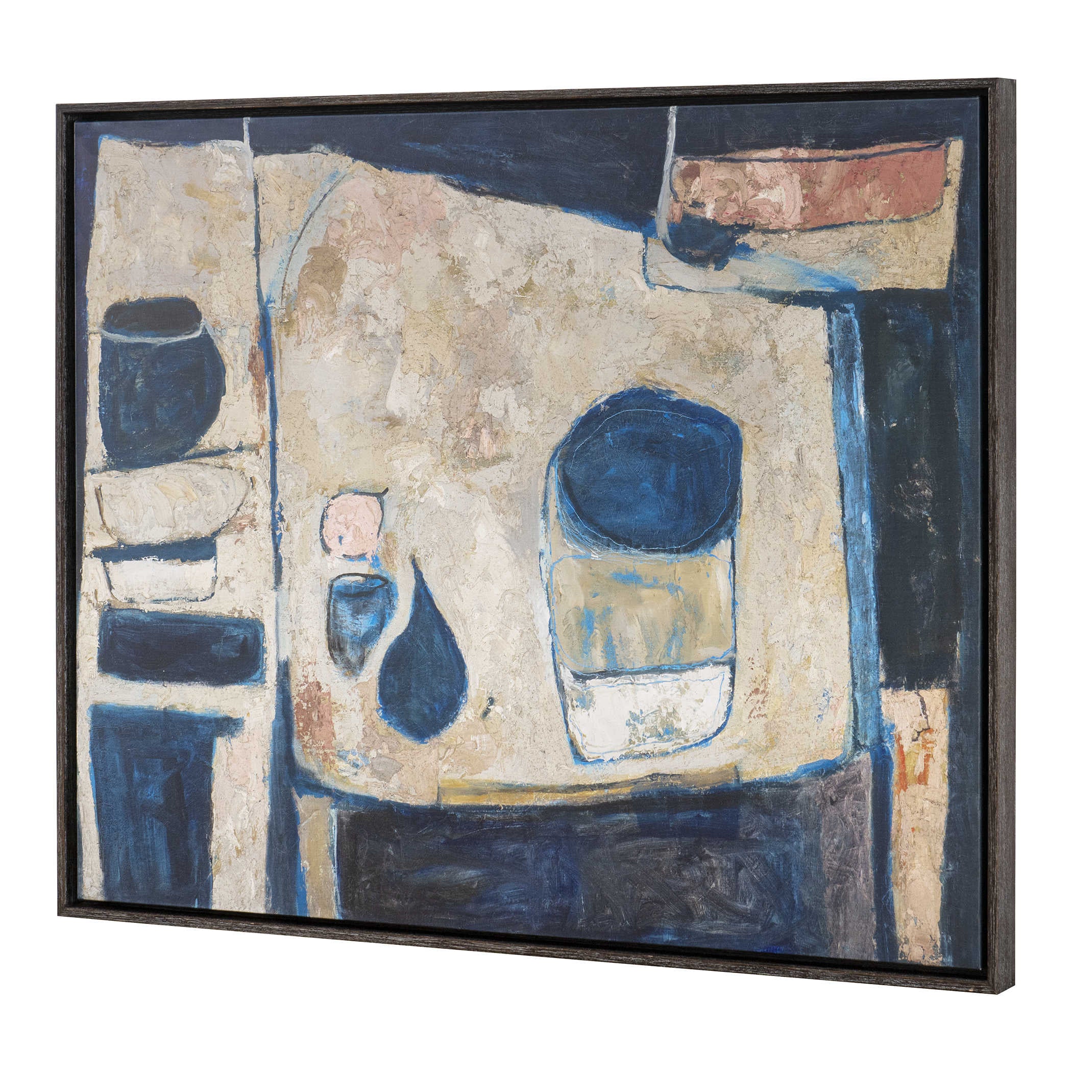 Uttermost Blue Tableau Framed Canvas