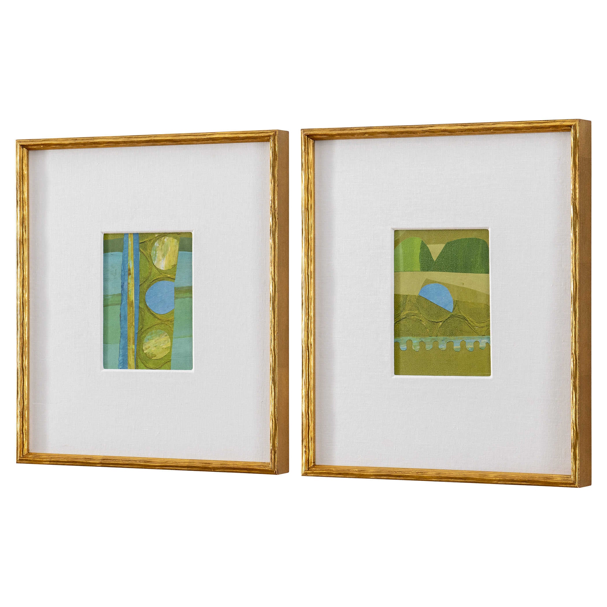 Uttermost Petite Bijoux Set of 2 Framed Canvases - Lime