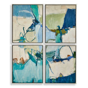 Cool Outlook Framed Canvases Set of 4