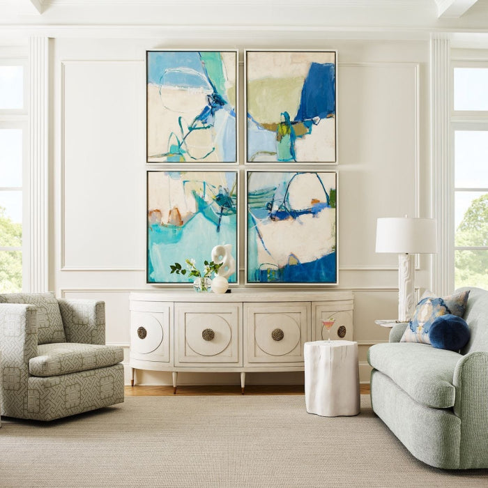 Uttermost Cool Outlook Framed Canvases Set of 4