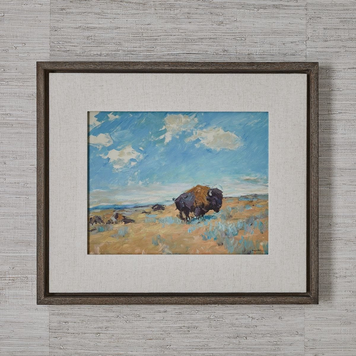 Uttermost Buffalo Framed Canvas