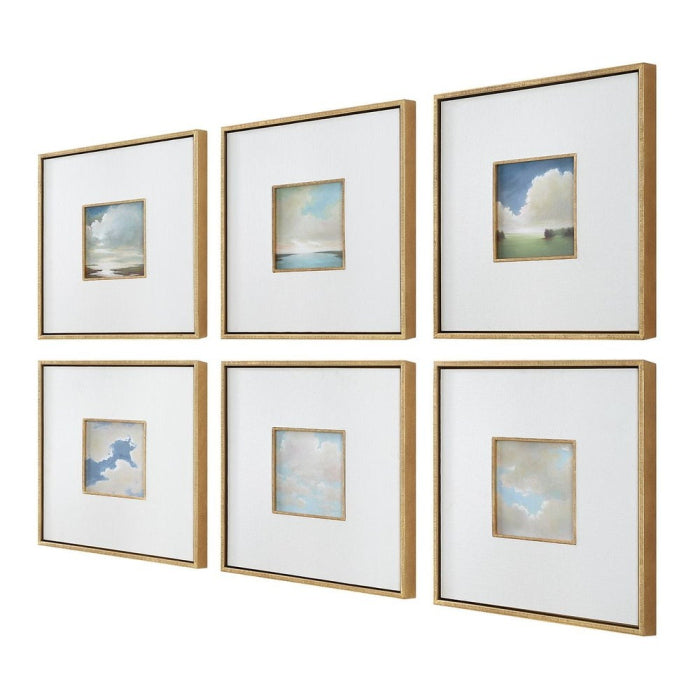 Uttermost Cumulation Framed Canvases Set of 6