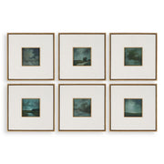 Evening Cumulation Framed Canvases Set of 6