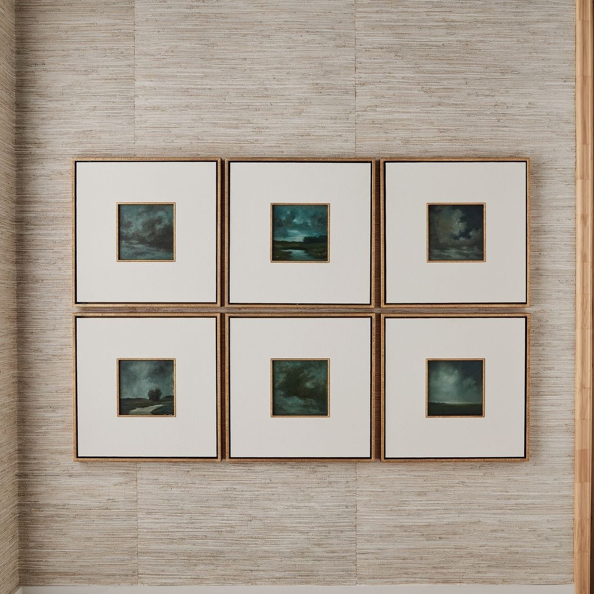 Uttermost Evening Cumulation Framed Canvases Set of 6