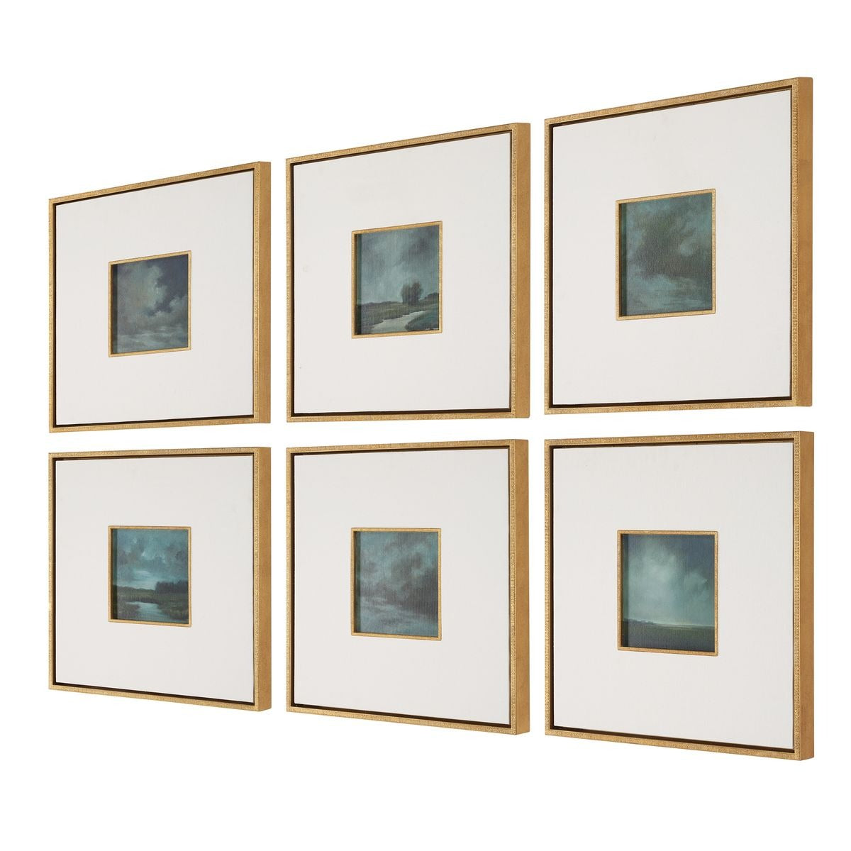 Uttermost Evening Cumulation Framed Canvases Set of 6