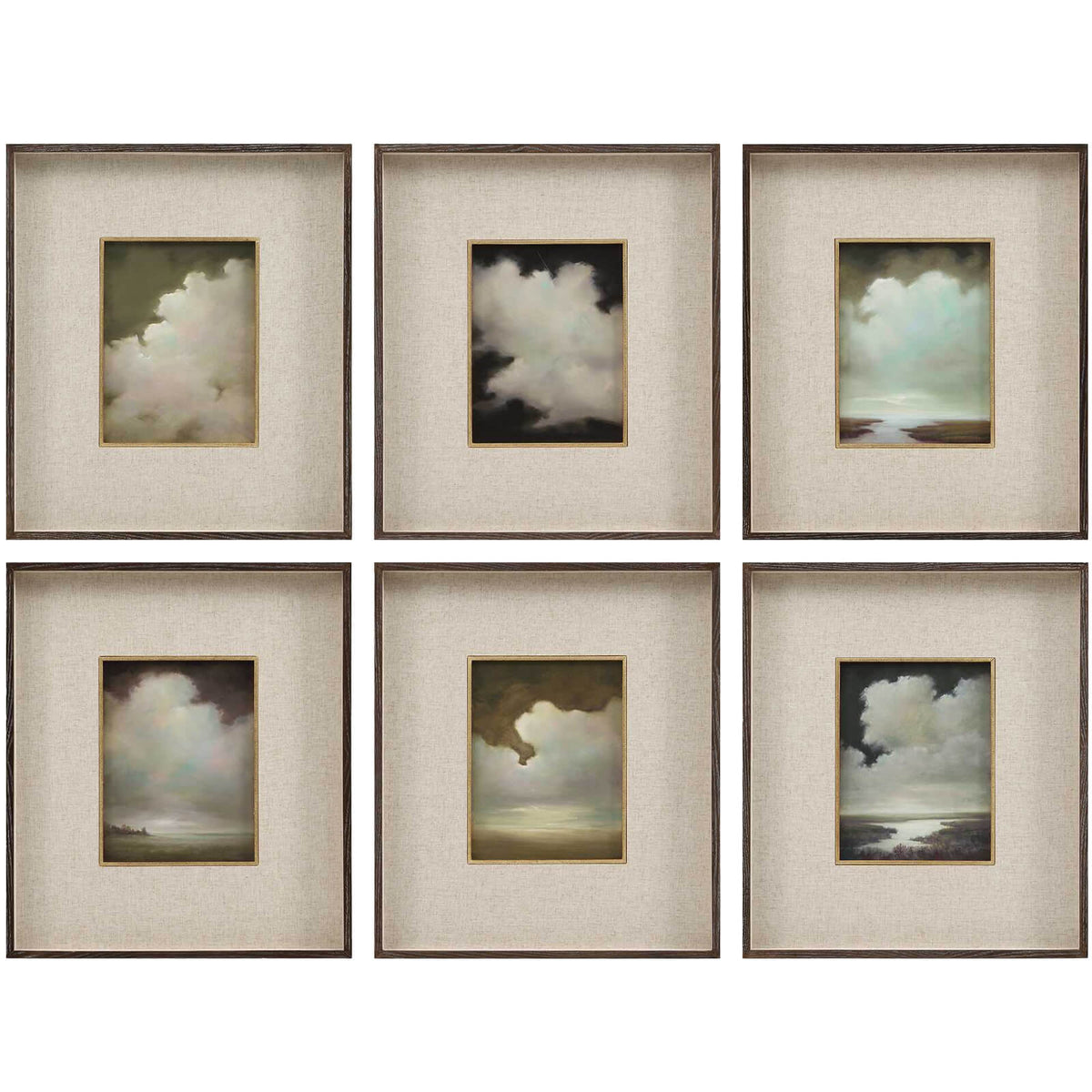 Autumn Cumulation Framed Canvases - Set of 6