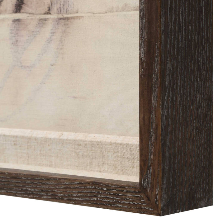 Uttermost Cursive Framed Canvas