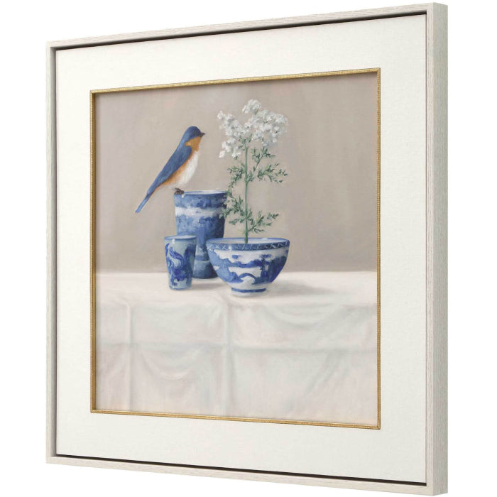 Uttermost Delft Bird Framed Canvas