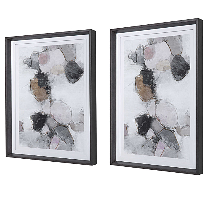 Uttermost Plunging Pastels Framed Prints, Set of 2