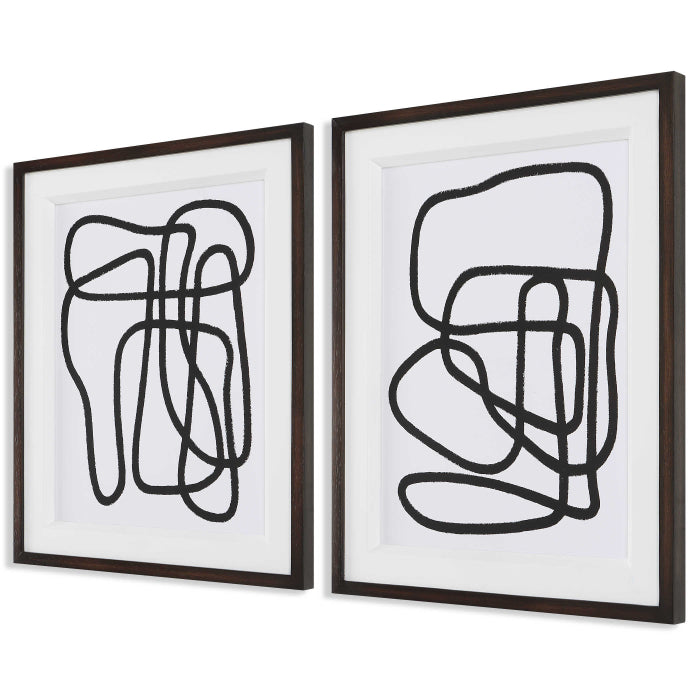 Uttermost Entangle Framed Prints, Set of 2