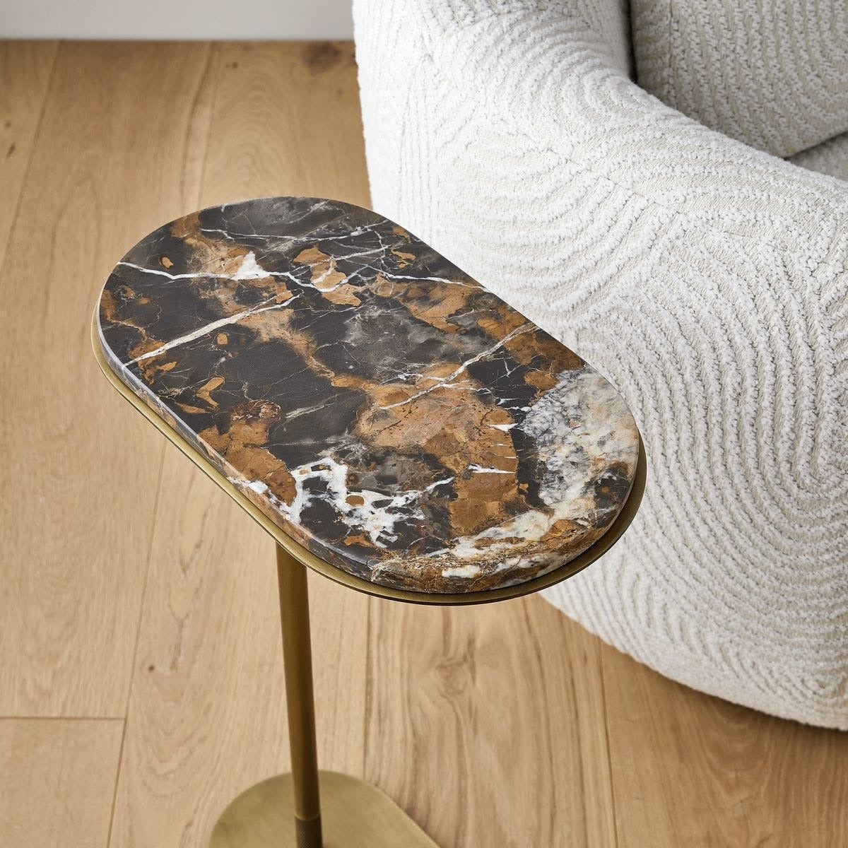 Uttermost Lozenge Accent Table in Michelangelo Marble