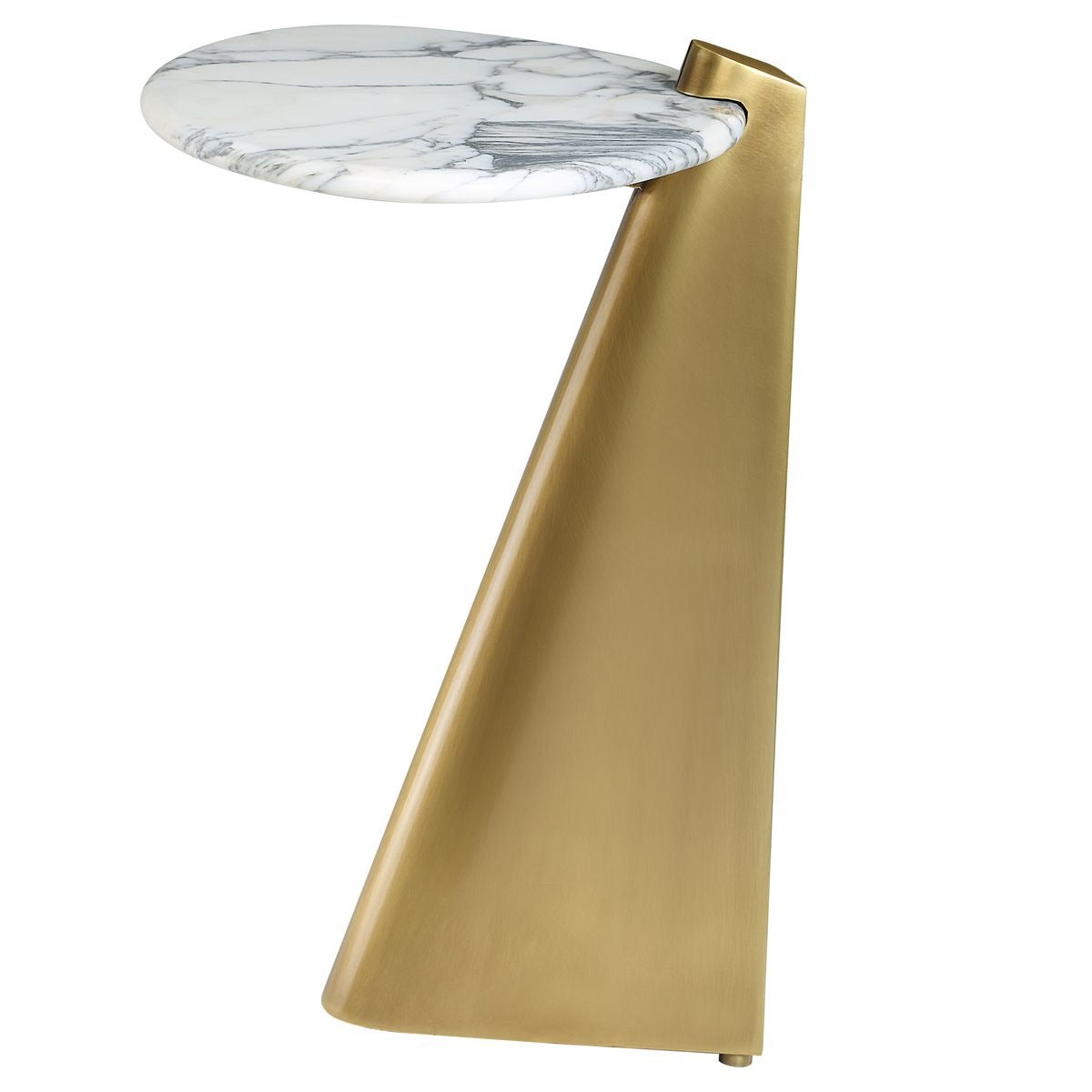 Uttermost Strum Accent Table in Arabescato Marble