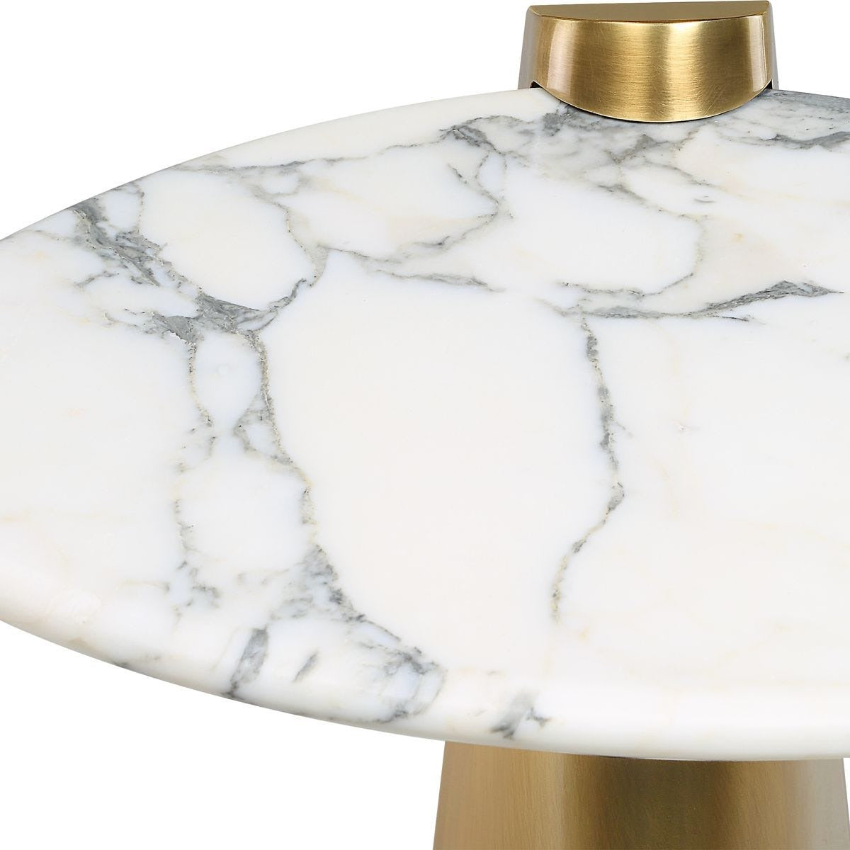 Uttermost Strum Accent Table in Arabescato Marble