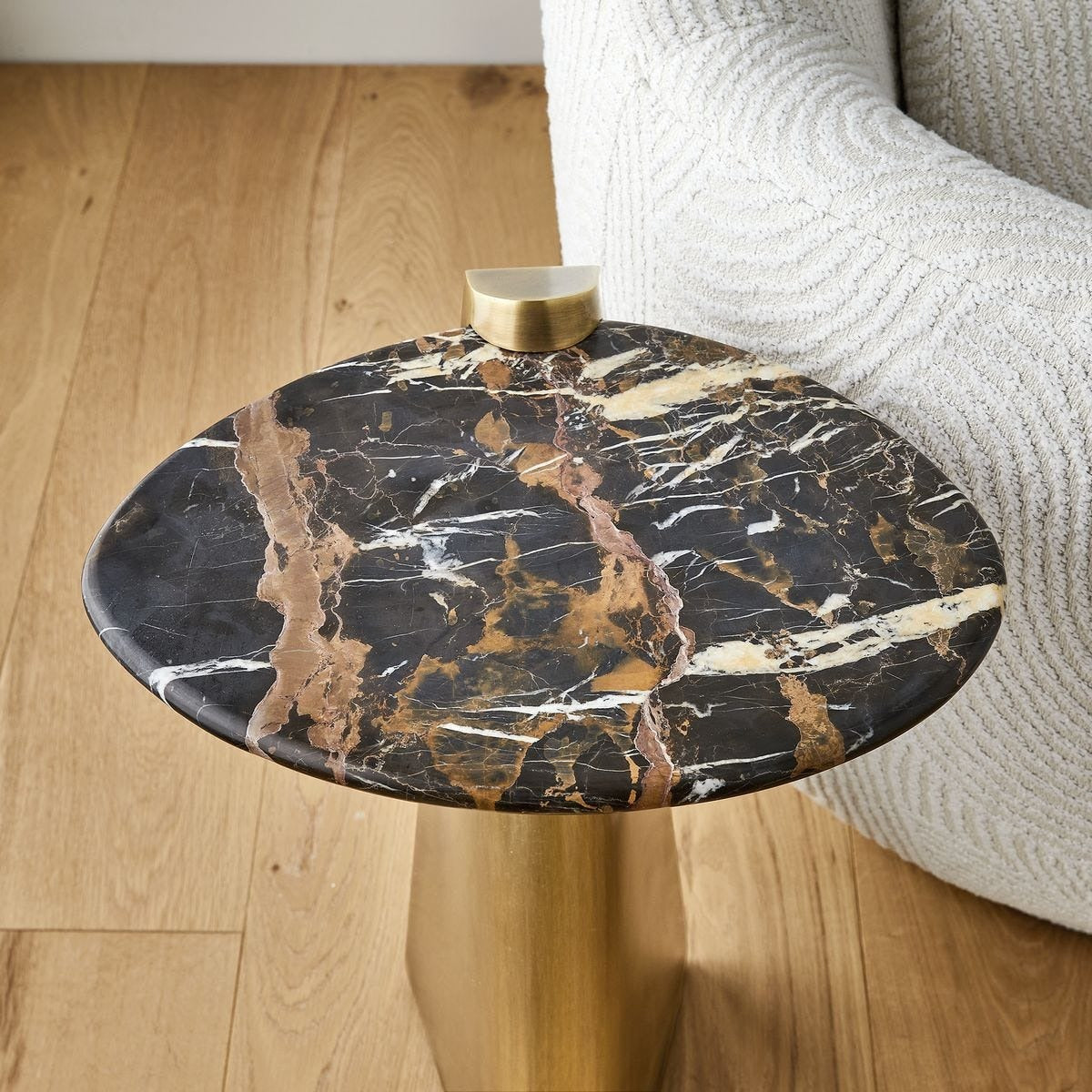 Uttermost Strum Accent Table in Michelangelo Marble