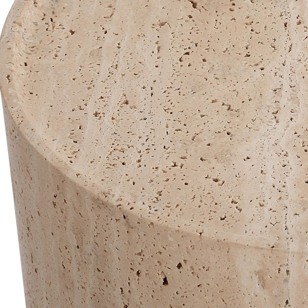 Uttermost Basilica Accent Table in Beige Travertine