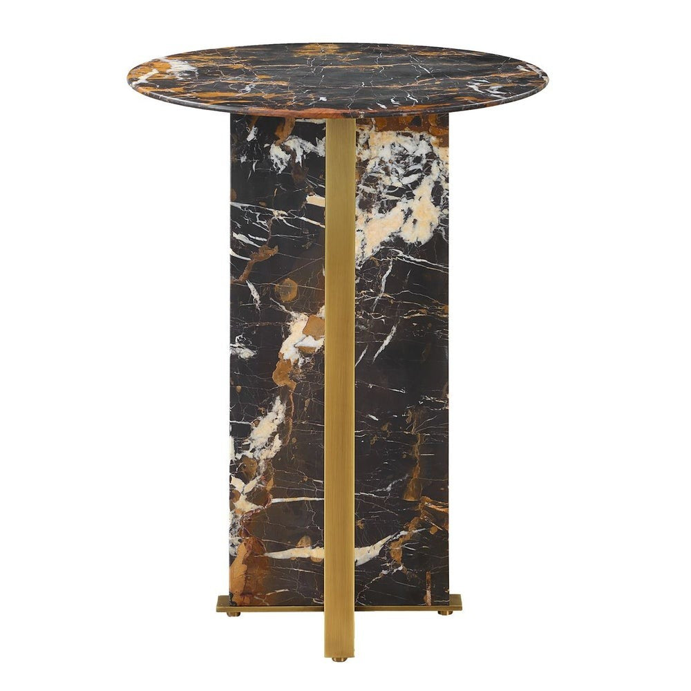 Uttermost Joist Accent Table in Michelangelo Marble
