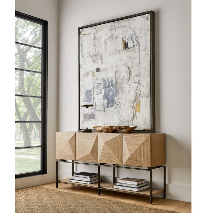 Uttermost Trapezoid 4 Door Cabinet