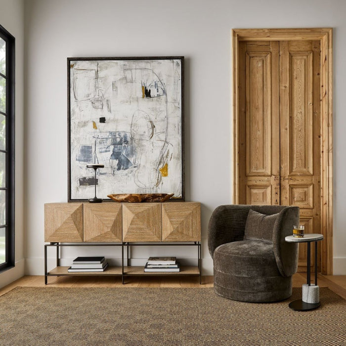 Uttermost Trapezoid 4 Door Cabinet