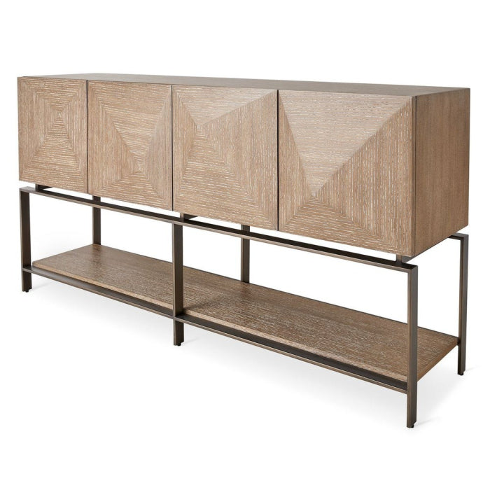 Uttermost Trapezoid 4 Door Cabinet