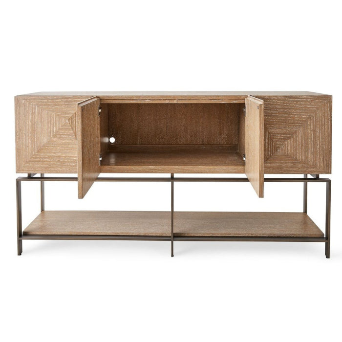 Uttermost Trapezoid 4 Door Cabinet