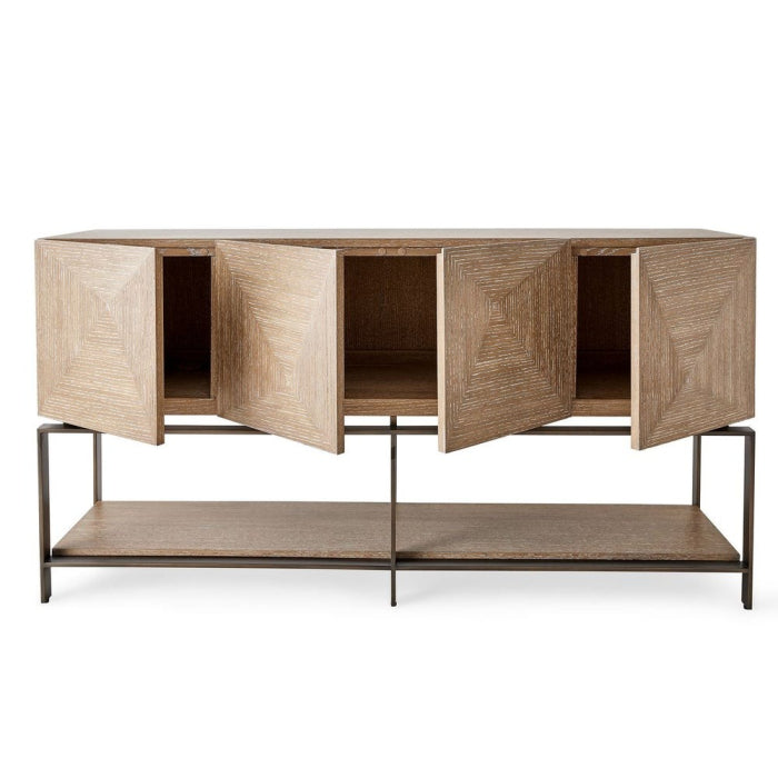 Uttermost Trapezoid 4 Door Cabinet