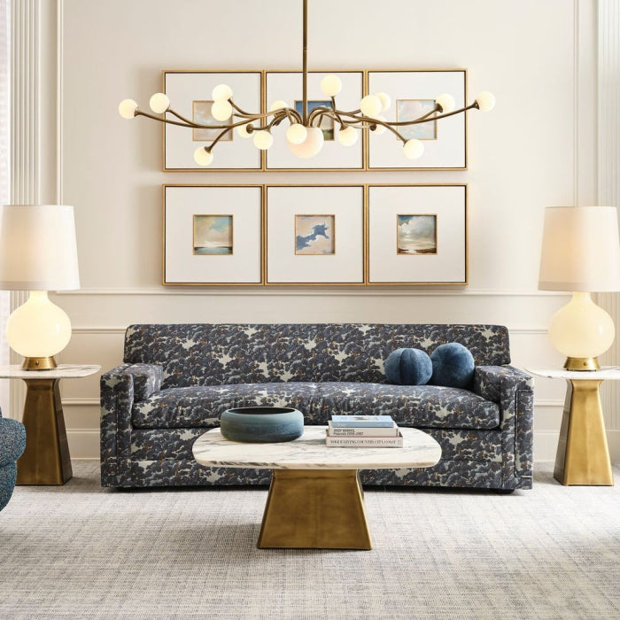 Uttermost Equilateral Coffee Table in Arabescato and Brass