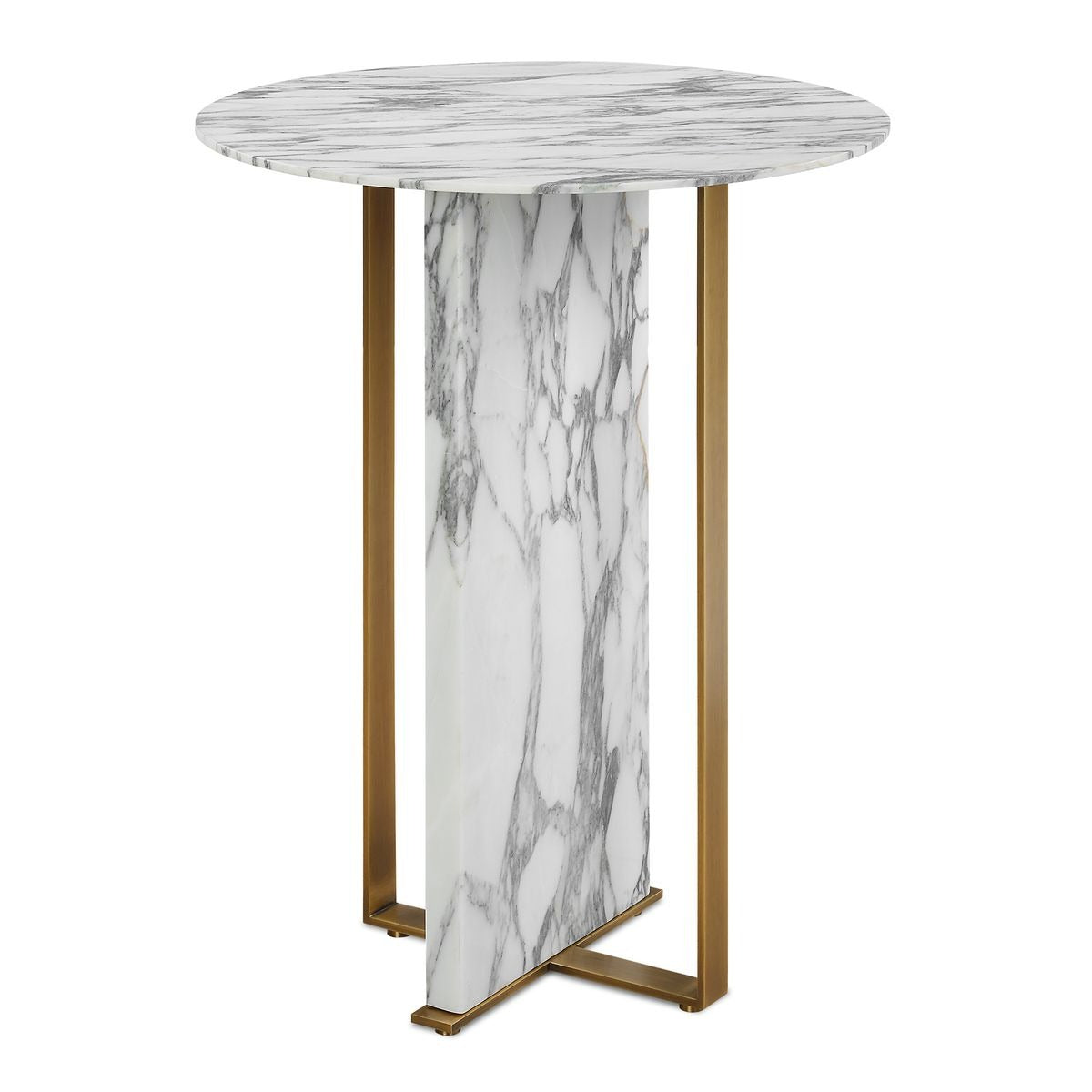 Uttermost Joist Accent Table in Arabescato Marble