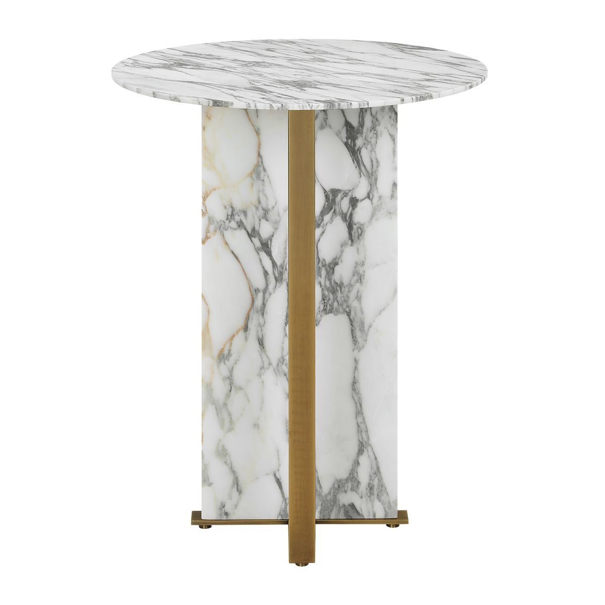 Uttermost Joist Accent Table in Arabescato Marble