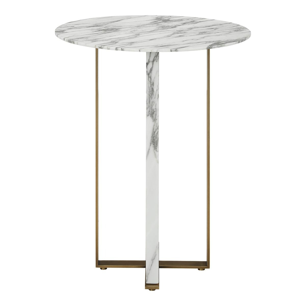 Uttermost Joist Accent Table in Arabescato Marble