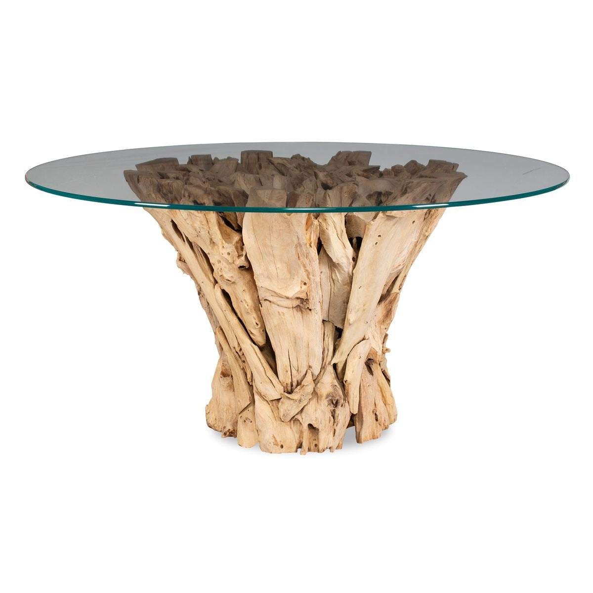 Root Round Dining Table in Bleached Teak  - 152cm