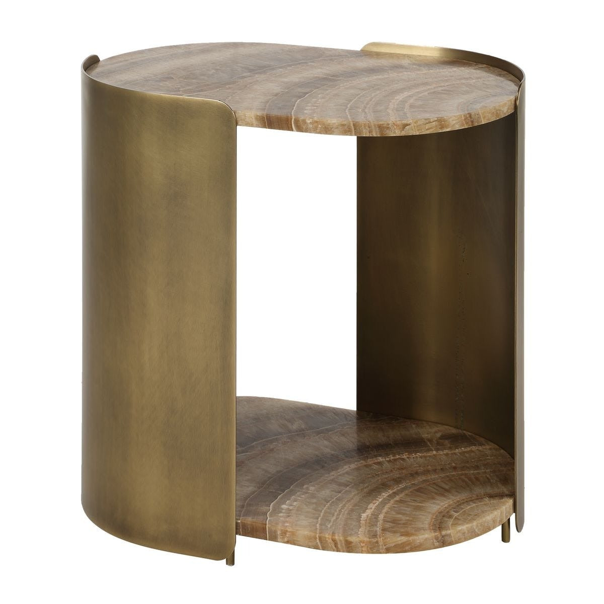 Uttermost Lozenge Accent Table in Latte Onyx