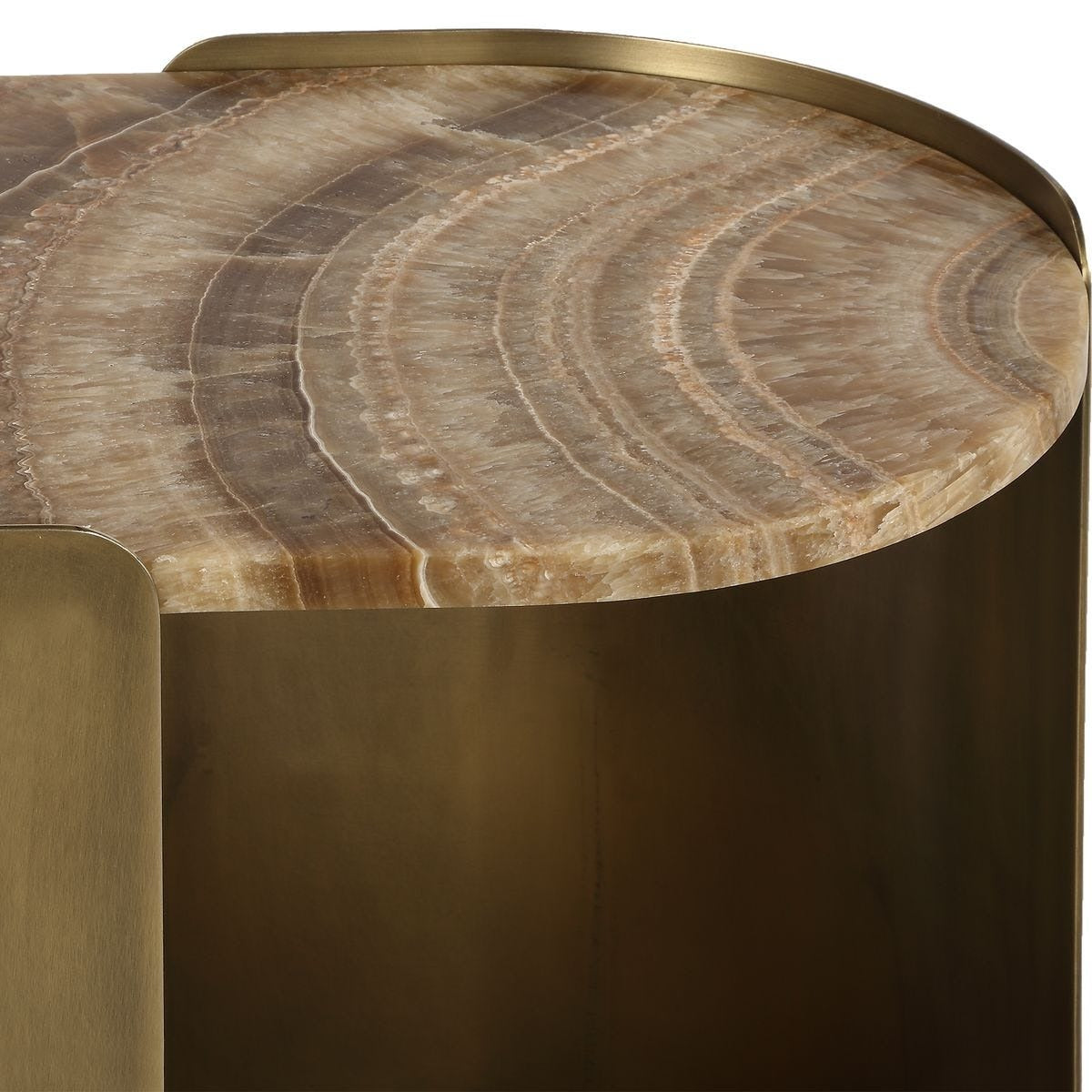Uttermost Lozenge Accent Table in Latte Onyx