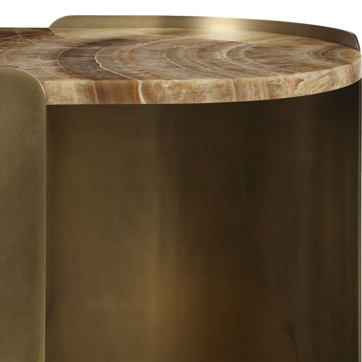 Uttermost Lozenge Accent Table in Latte Onyx