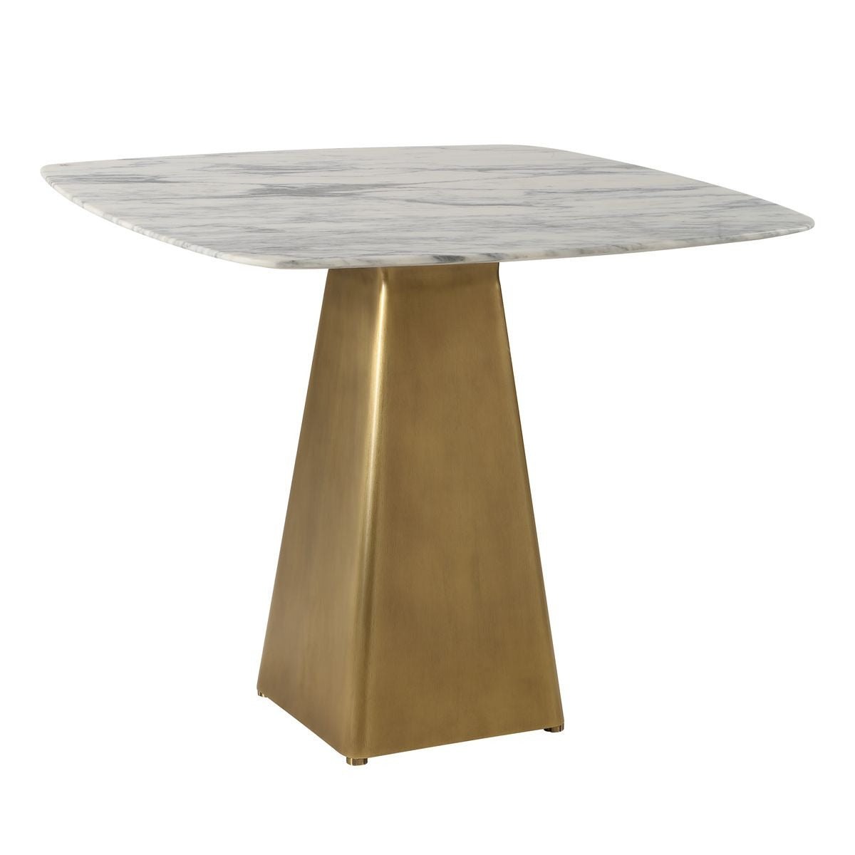 Uttermost Equilateral Bistro Table in Arabescato and Brass