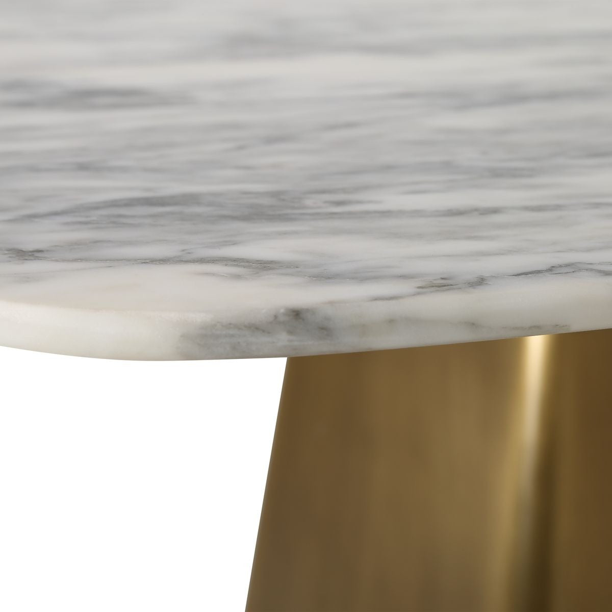 Uttermost Equilateral Bistro Table in Arabescato and Brass