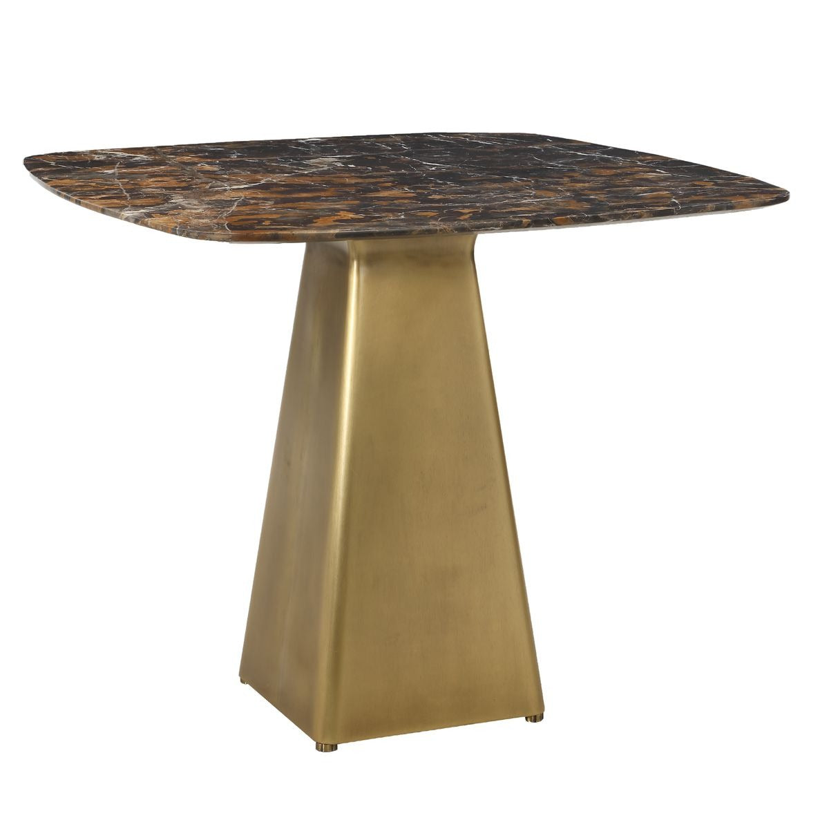 Uttermost Equilateral Bistro Table in Michelangelo and Brass