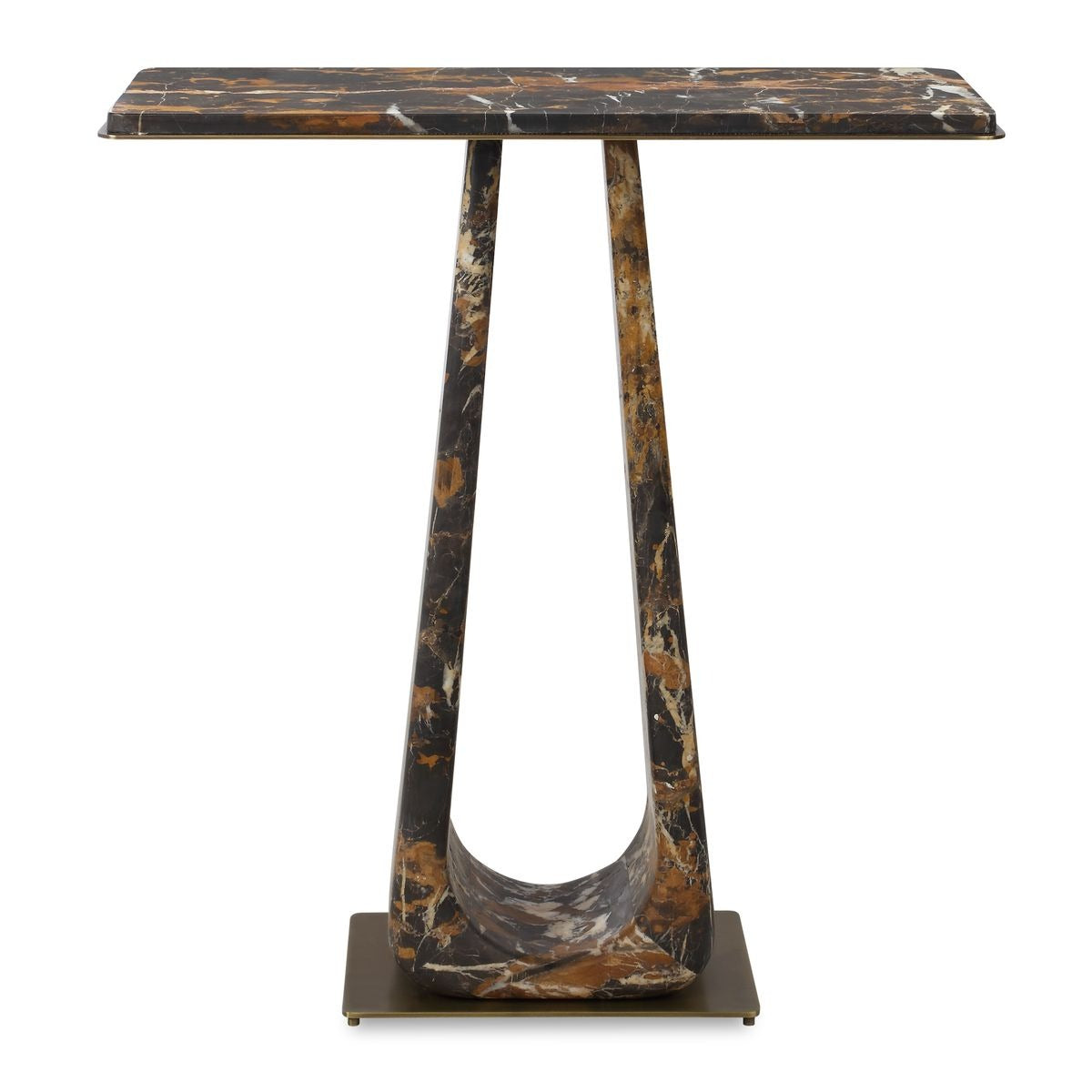 About Turn Console Table in Michelangelo Marble