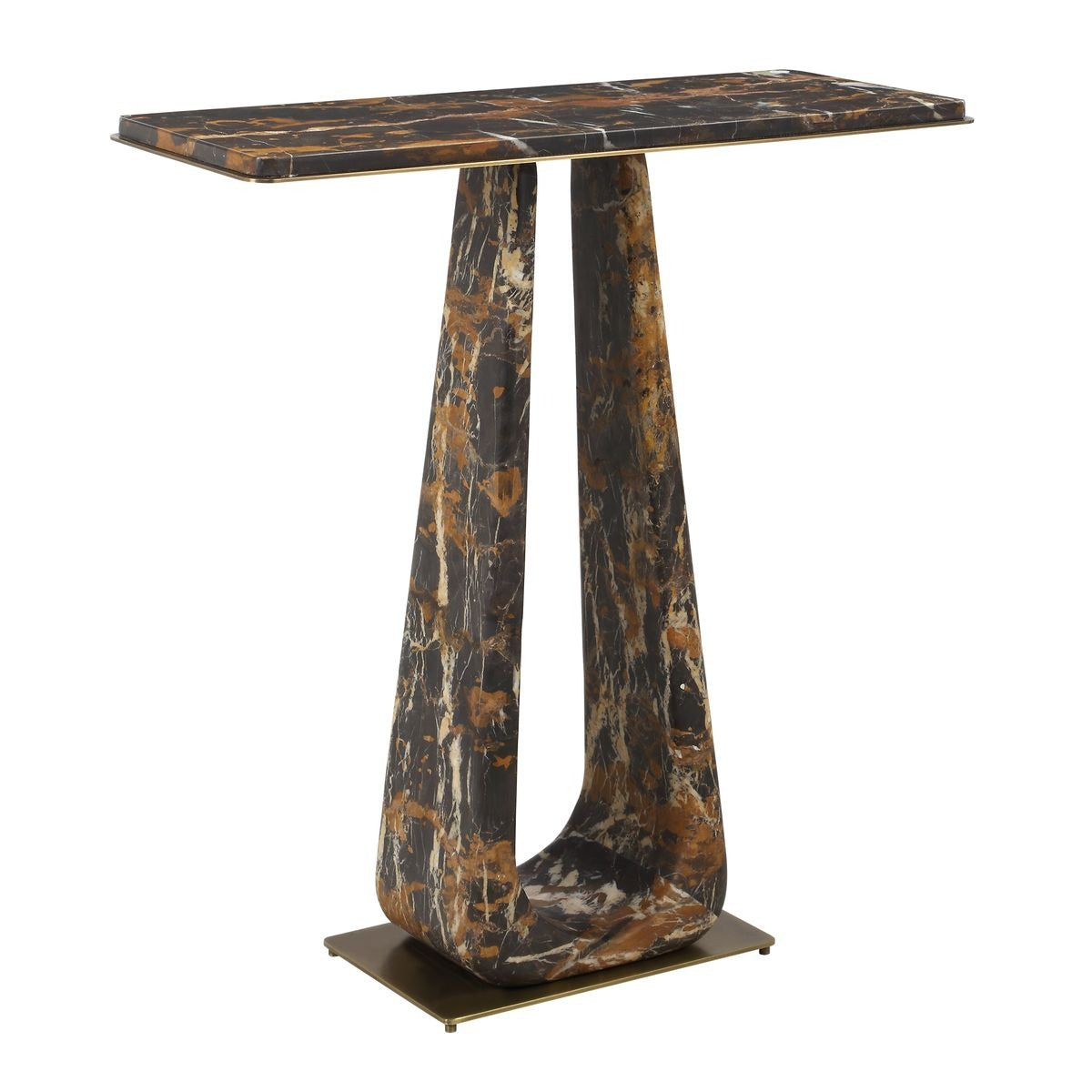 Uttermost About Turn Console Table in Michelangelo Marble
