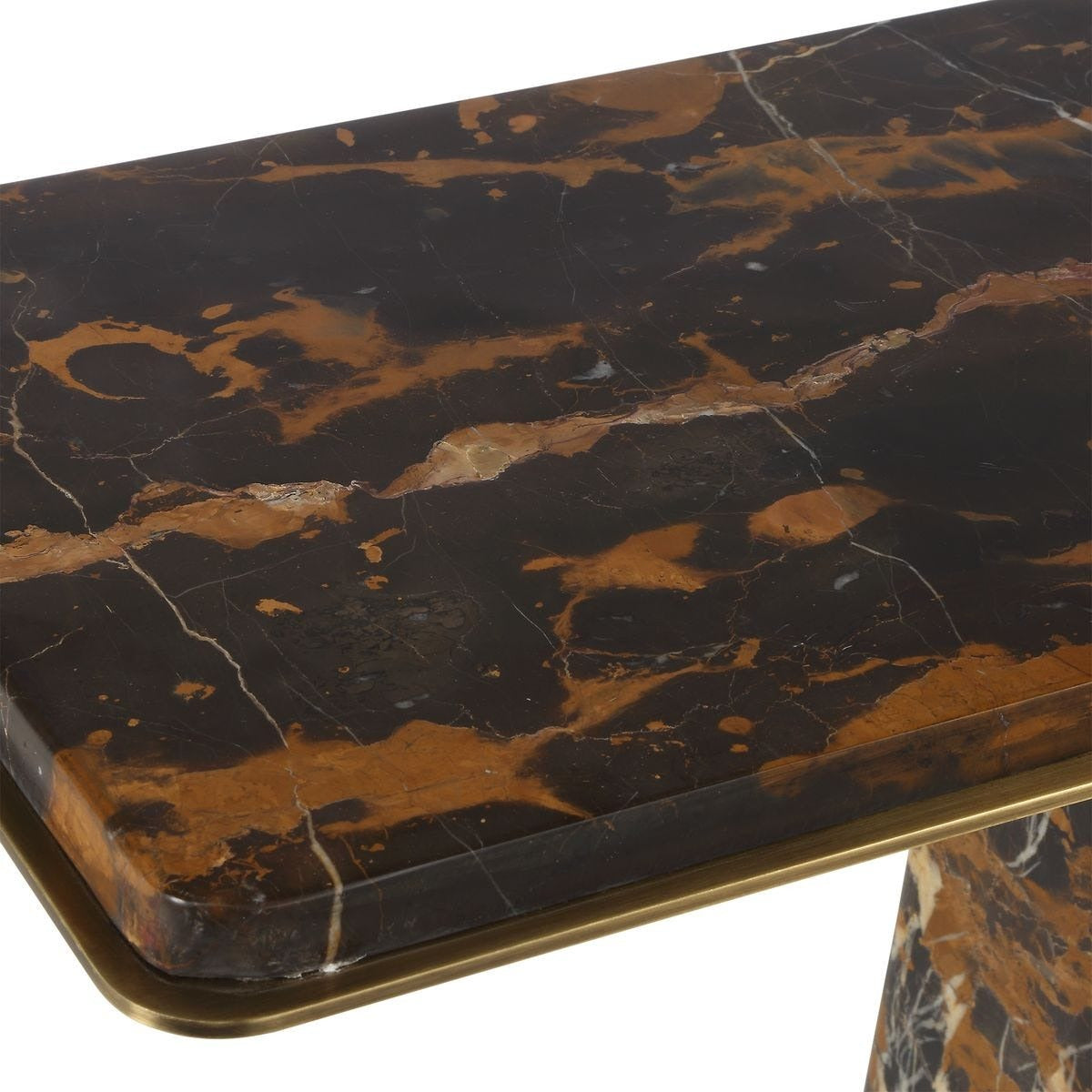 Uttermost About Turn Console Table in Michelangelo Marble