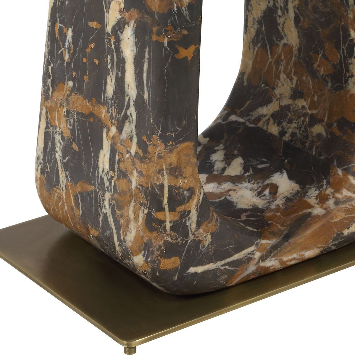 Uttermost About Turn Console Table in Michelangelo Marble
