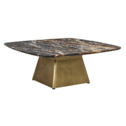 Equilateral Coffee Table in Michelangelo and Brass