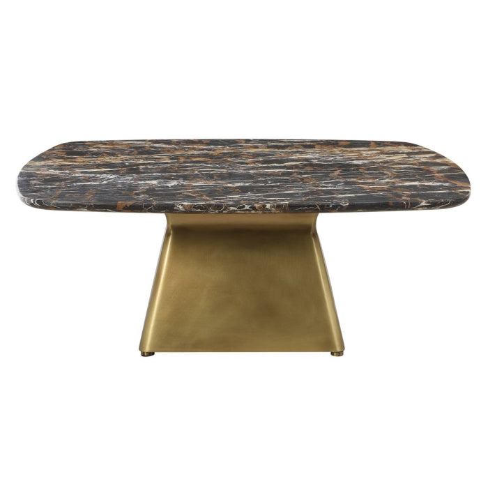Uttermost Equilateral Coffee Table in Michelangelo and Brass
