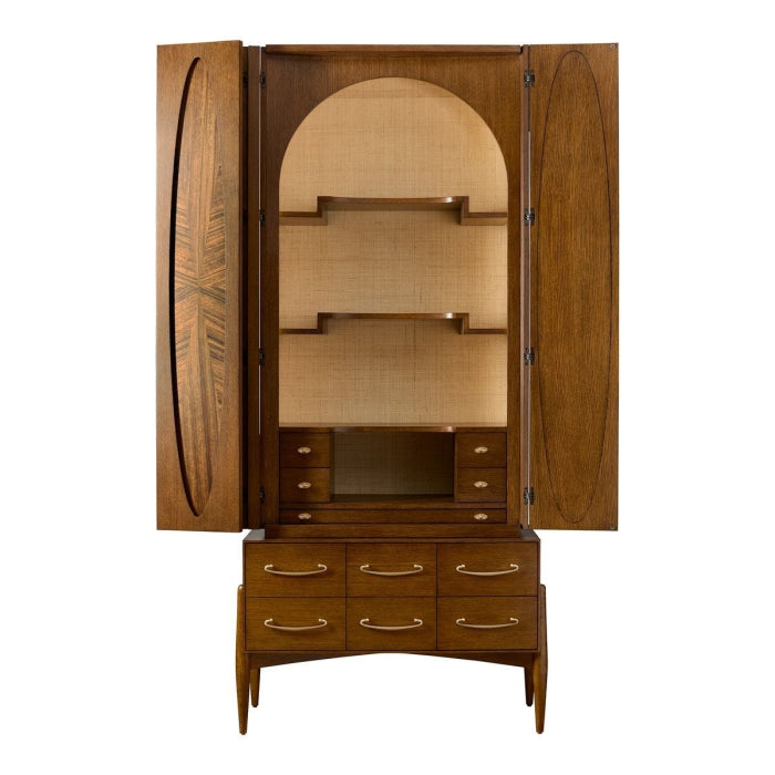 Uttermost Tiger Eye Tall Cabinet